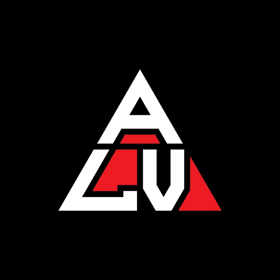 création de logo de lettre triangle alv avec forme de triangle. monogramme de conception de logo triangle alv. modèle de logo vectoriel triangle alv avec couleur rouge. logo triangulaire alv logo simple, élégant et luxueux.