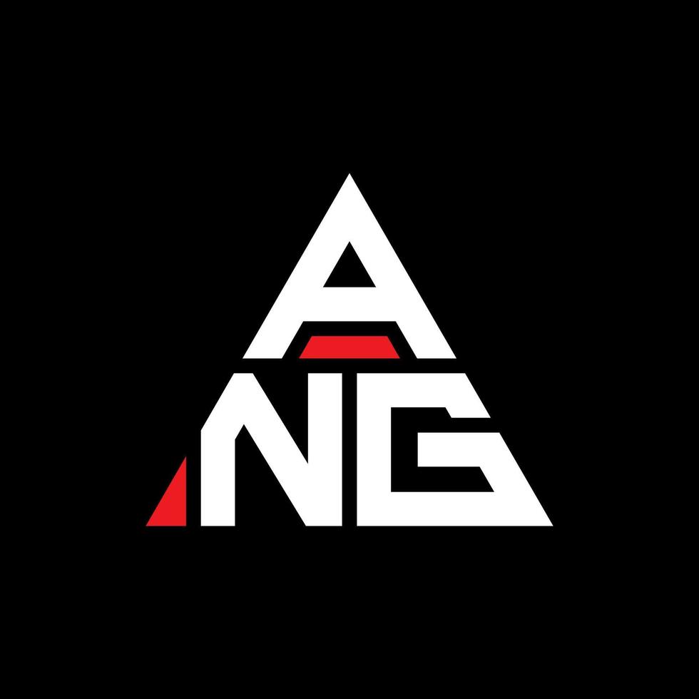 création de logo de lettre triangle ang avec forme de triangle. monogramme de conception de logo triangle. modèle de logo vectoriel triangle ang avec couleur rouge. un logo triangulaire logo simple, élégant et luxueux.