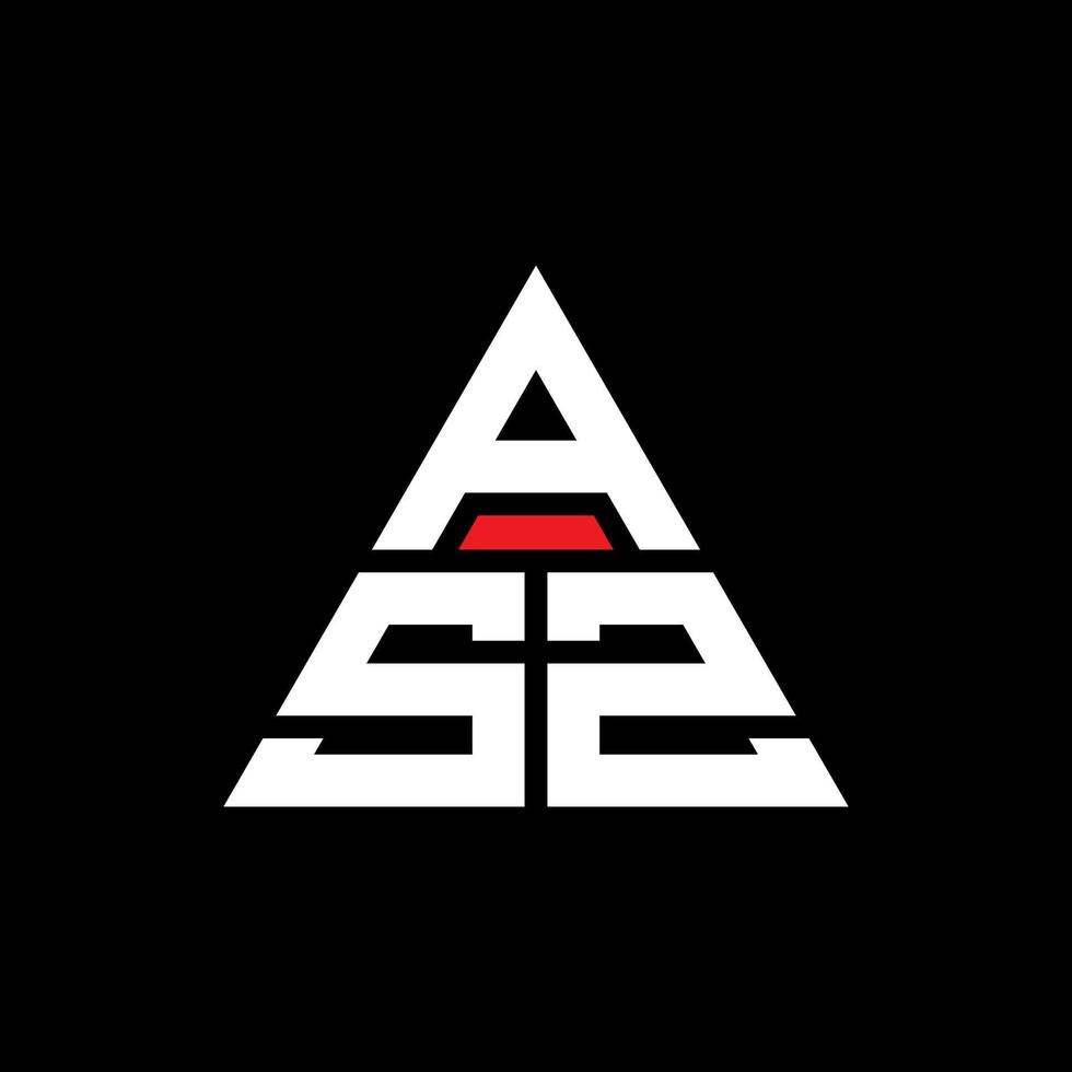 création de logo de lettre triangle asz avec forme de triangle. monogramme de conception de logo triangle asz. modèle de logo vectoriel triangle asz avec couleur rouge. logo triangulaire asz logo simple, élégant et luxueux.