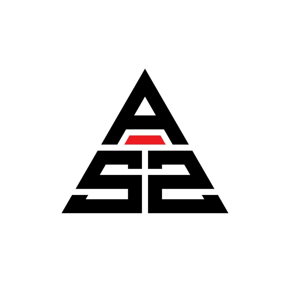 création de logo de lettre triangle asz avec forme de triangle. monogramme de conception de logo triangle asz. modèle de logo vectoriel triangle asz avec couleur rouge. logo triangulaire asz logo simple, élégant et luxueux.