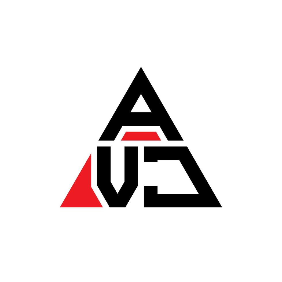 création de logo de lettre triangle avj avec forme de triangle. monogramme de conception de logo triangle avj. modèle de logo vectoriel triangle avj avec couleur rouge. logo triangulaire avj logo simple, élégant et luxueux.