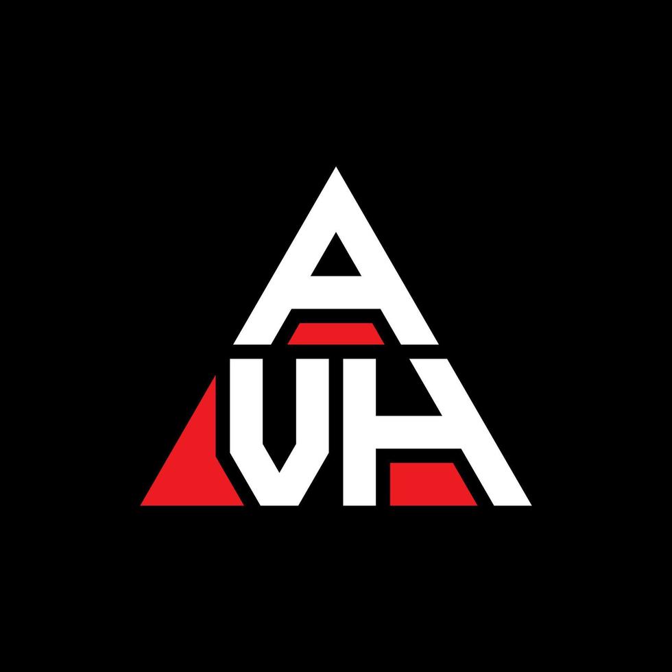 création de logo de lettre triangle avh avec forme de triangle. monogramme de conception de logo triangle avh. modèle de logo vectoriel triangle avh avec couleur rouge. logo triangulaire avh logo simple, élégant et luxueux.