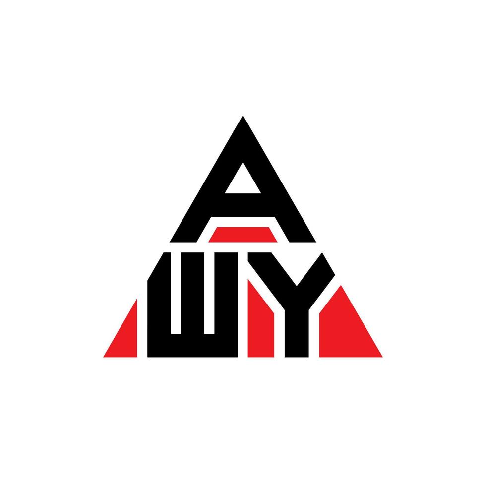 création de logo de lettre triangle awy avec forme de triangle. monogramme de conception de logo triangle Awy. modèle de logo vectoriel triangle awy avec couleur rouge. Awy logo triangulaire logo simple, élégant et luxueux.