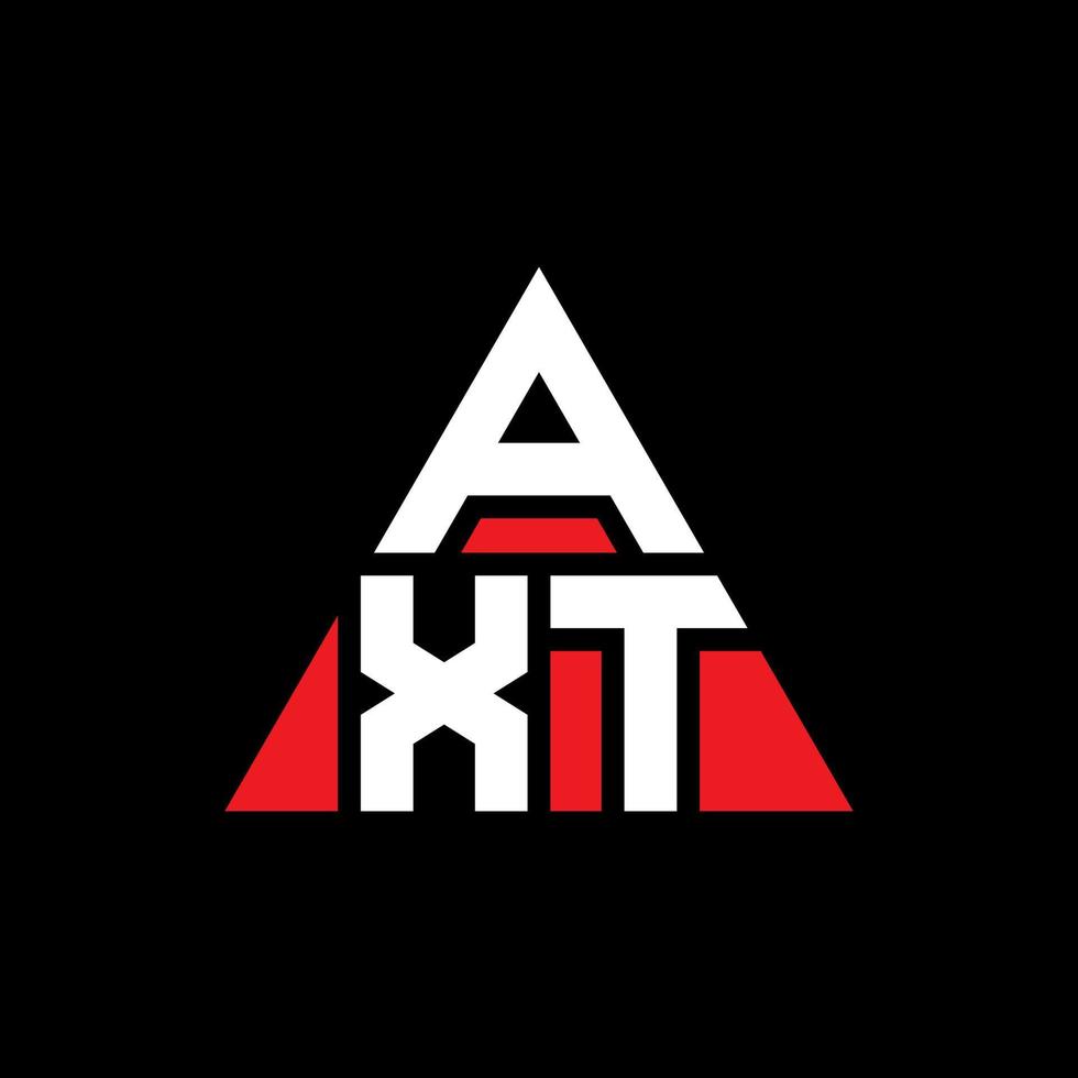 création de logo de lettre triangle axt avec forme de triangle. monogramme de conception de logo triangle axt. modèle de logo vectoriel triangle axt avec couleur rouge. axt logo triangulaire logo simple, élégant et luxueux.