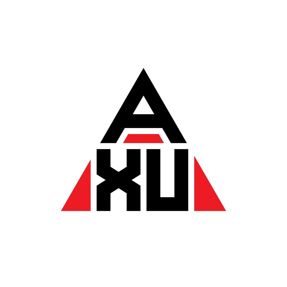 création de logo de lettre triangle axu avec forme de triangle. monogramme de conception de logo triangle axu. modèle de logo vectoriel triangle axu avec couleur rouge. logo triangulaire axu logo simple, élégant et luxueux.