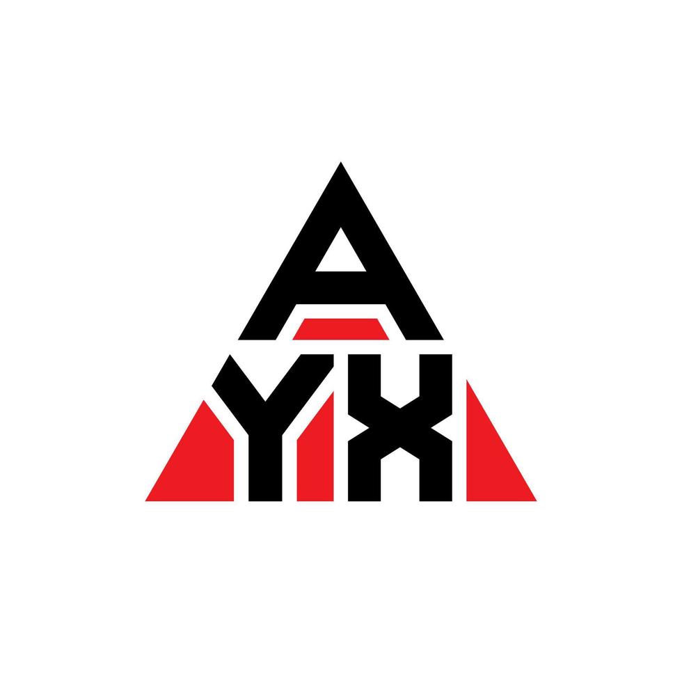 création de logo de lettre triangle ayx avec forme de triangle. monogramme de conception de logo triangle ayx. modèle de logo vectoriel triangle ayx avec couleur rouge. logo triangulaire ayx logo simple, élégant et luxueux.