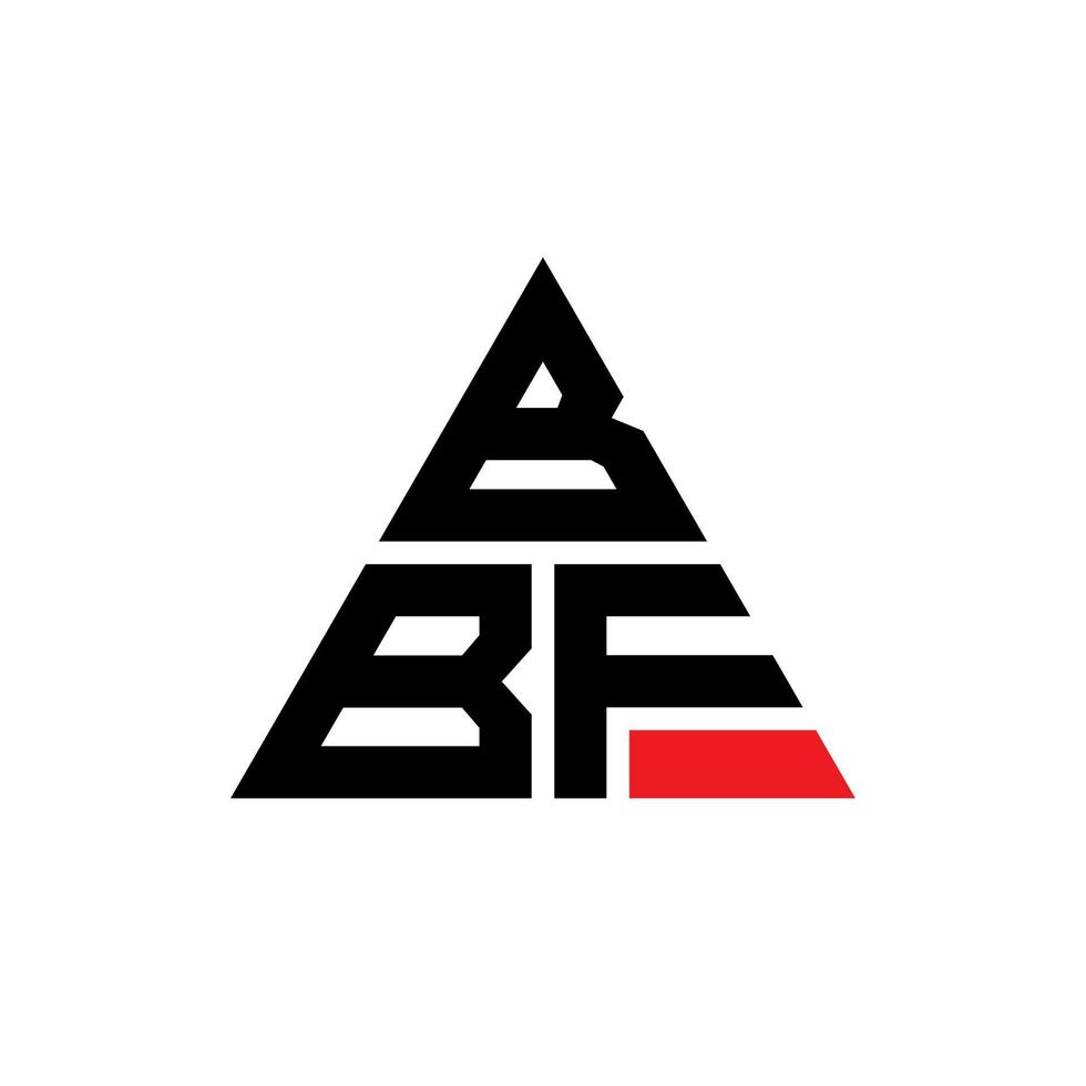 création de logo de lettre triangle bbf avec forme de triangle. monogramme de conception de logo triangle bbf. modèle de logo vectoriel triangle bbf avec couleur rouge. logo triangulaire bbf logo simple, élégant et luxueux.