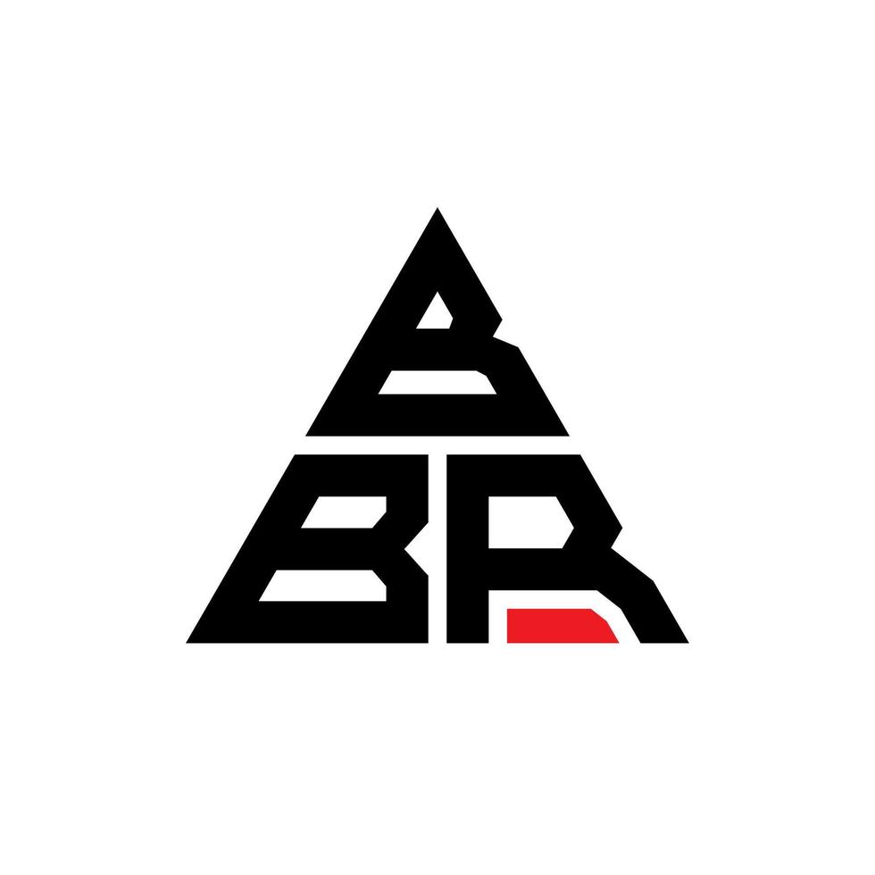 création de logo de lettre triangle bbr avec forme de triangle. monogramme de conception de logo triangle bbr. modèle de logo vectoriel triangle bbr avec couleur rouge. logo triangulaire bbr logo simple, élégant et luxueux.