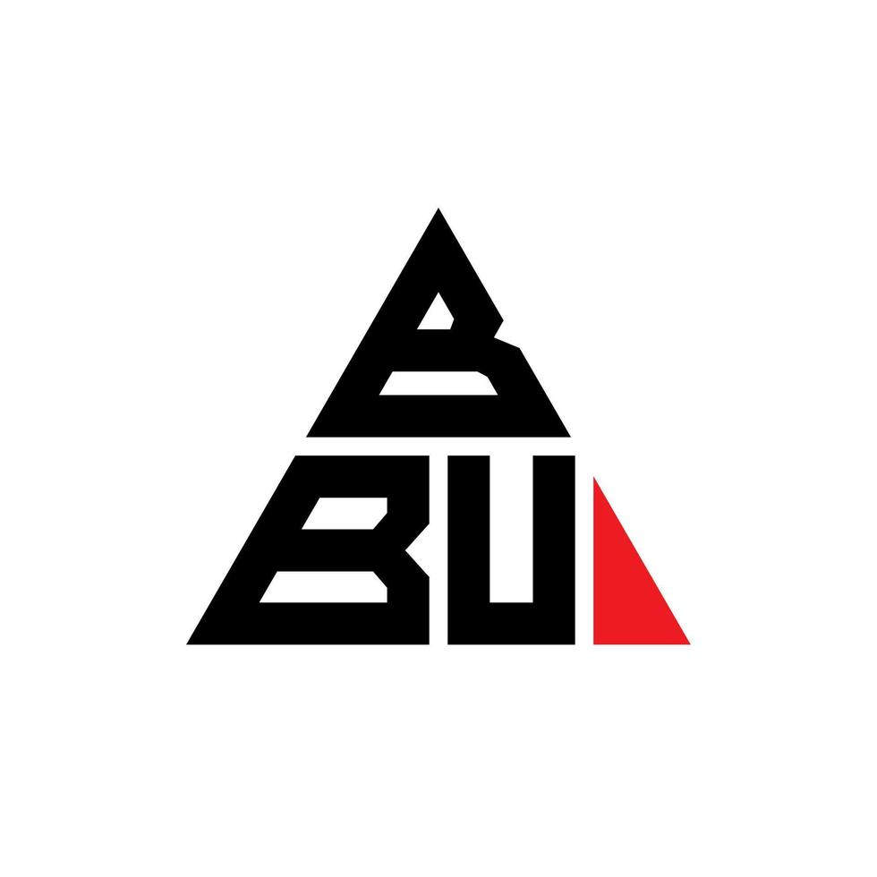 création de logo de lettre triangle bbu avec forme de triangle. monogramme de conception de logo triangle bbu. modèle de logo vectoriel triangle bbu avec couleur rouge. logo triangulaire bbu logo simple, élégant et luxueux.