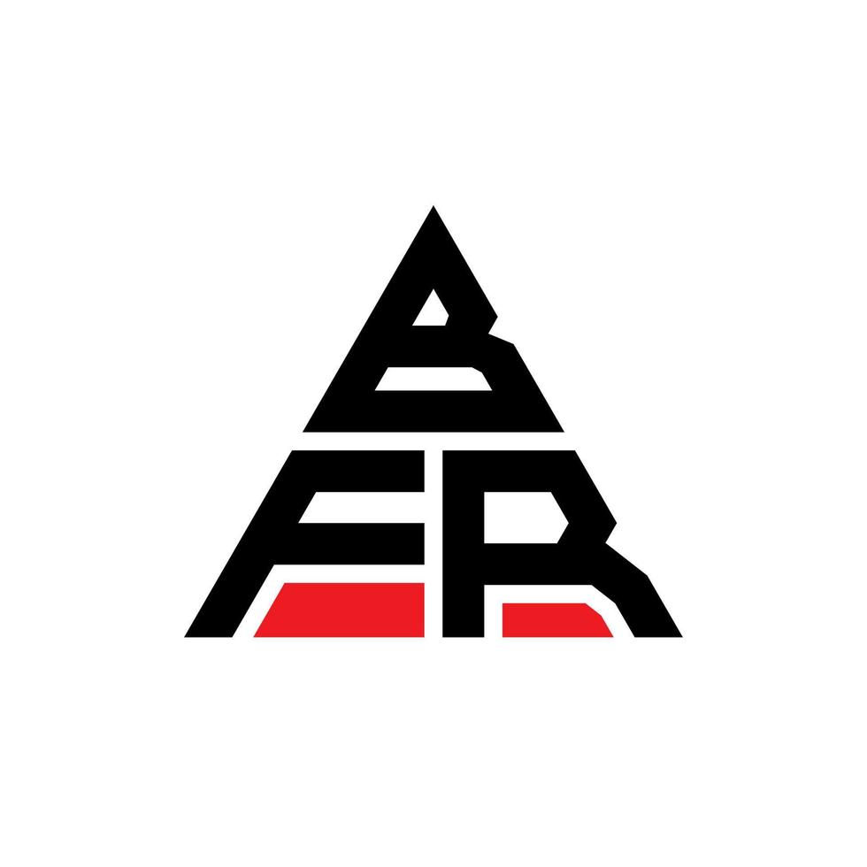 création de logo de lettre triangle bfr avec forme de triangle. monogramme de conception de logo triangle bfr. modèle de logo vectoriel triangle bfr avec couleur rouge. logo triangulaire bfr logo simple, élégant et luxueux.