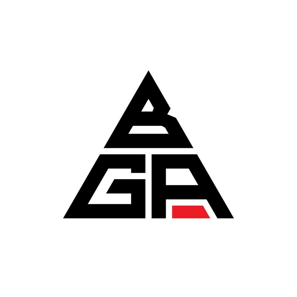 création de logo de lettre triangle bga avec forme de triangle. monogramme de conception de logo triangle bga. modèle de logo vectoriel triangle bga avec couleur rouge. logo triangulaire bga logo simple, élégant et luxueux.