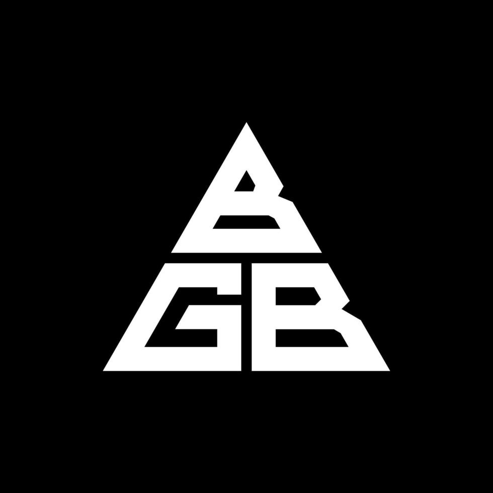 création de logo de lettre triangle bgb avec forme de triangle. monogramme de conception de logo triangle bgb. modèle de logo vectoriel triangle bgb avec couleur rouge. logo triangulaire bgb logo simple, élégant et luxueux.