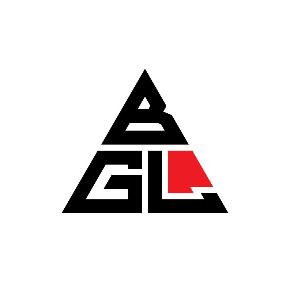 création de logo de lettre triangle bgl avec forme de triangle. monogramme de conception de logo triangle bgl. modèle de logo vectoriel triangle bgl avec couleur rouge. logo triangulaire bgl logo simple, élégant et luxueux.
