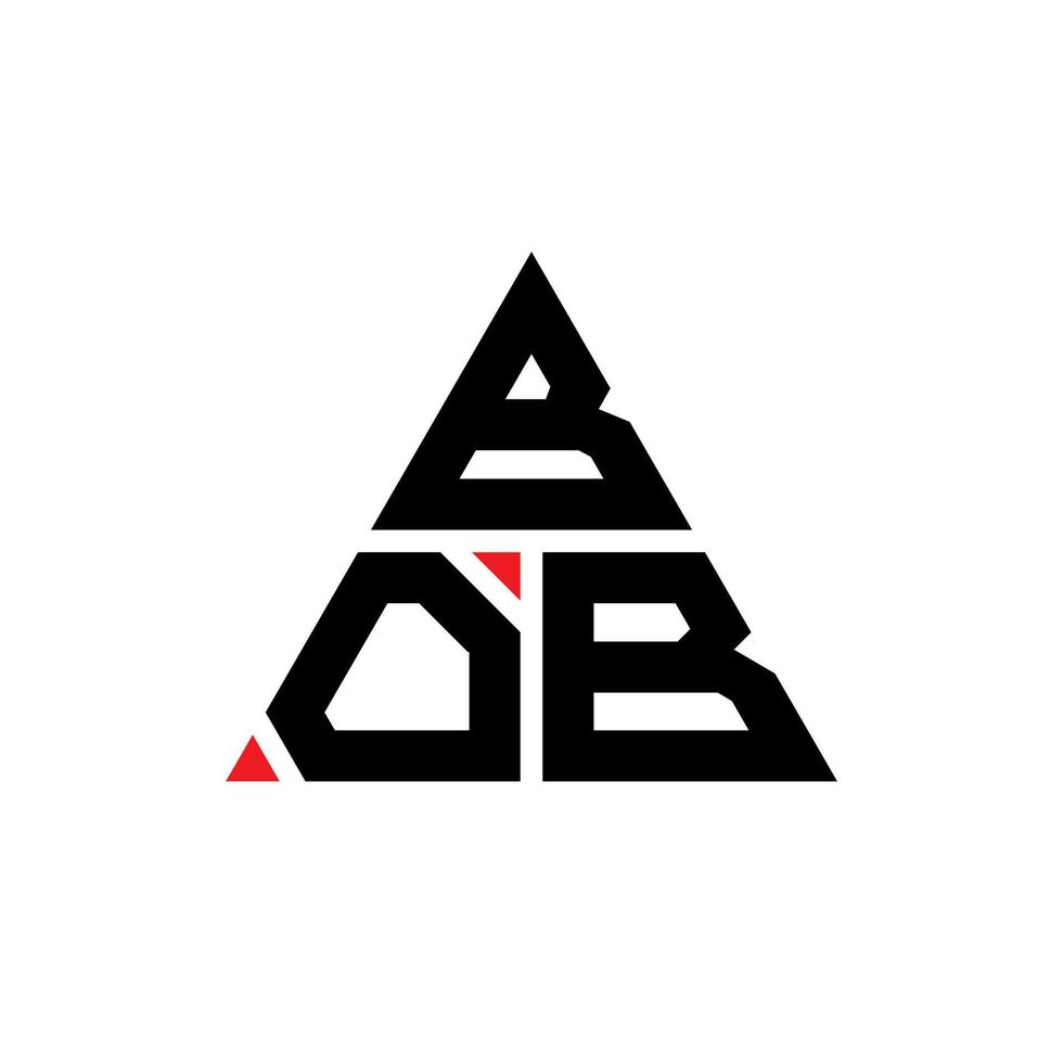 création de logo de lettre triangle bob avec forme de triangle. monogramme de conception de logo triangle bob. modèle de logo vectoriel triangle bob avec couleur rouge. logo triangulaire bob logo simple, élégant et luxueux.