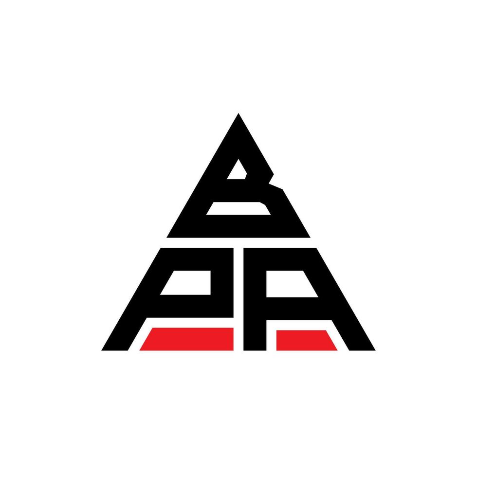 création de logo de lettre triangle bpa avec forme de triangle. monogramme de conception de logo triangle bpa. modèle de logo vectoriel triangle bpa avec couleur rouge. logo triangulaire bpa logo simple, élégant et luxueux.