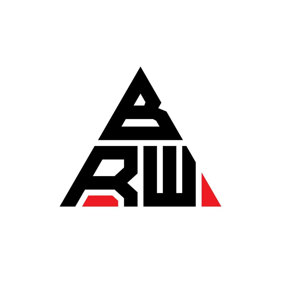 création de logo de lettre triangle brw avec forme de triangle. monogramme de conception de logo triangle brw. modèle de logo vectoriel triangle brw avec couleur rouge. logo triangulaire brw logo simple, élégant et luxueux.