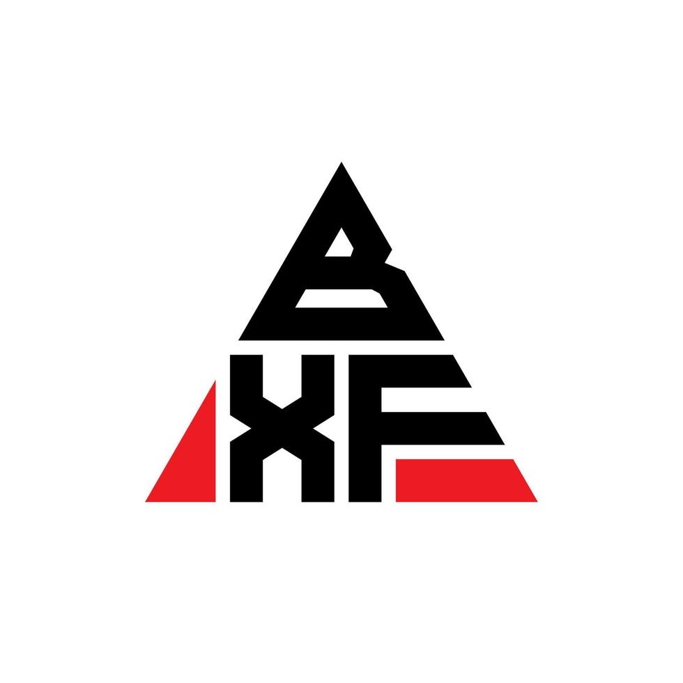 création de logo de lettre triangle bxf avec forme de triangle. monogramme de conception de logo triangle bxf. modèle de logo vectoriel triangle bxf avec couleur rouge. logo triangulaire bxf logo simple, élégant et luxueux.