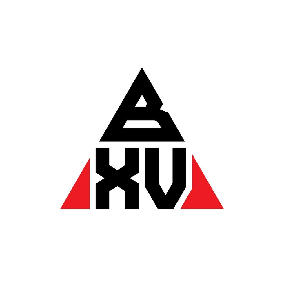 création de logo de lettre triangle bxv avec forme de triangle. monogramme de conception de logo triangle bxv. modèle de logo vectoriel triangle bxv avec couleur rouge. logo triangulaire bxv logo simple, élégant et luxueux.