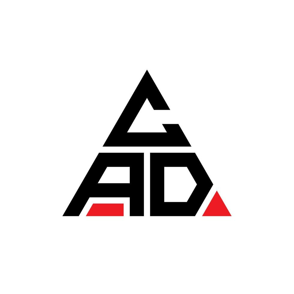 création de logo de lettre triangle cad avec forme de triangle. monogramme de conception de logo triangle cad. modèle de logo vectoriel triangle cad avec couleur rouge. logo triangulaire cad logo simple, élégant et luxueux.