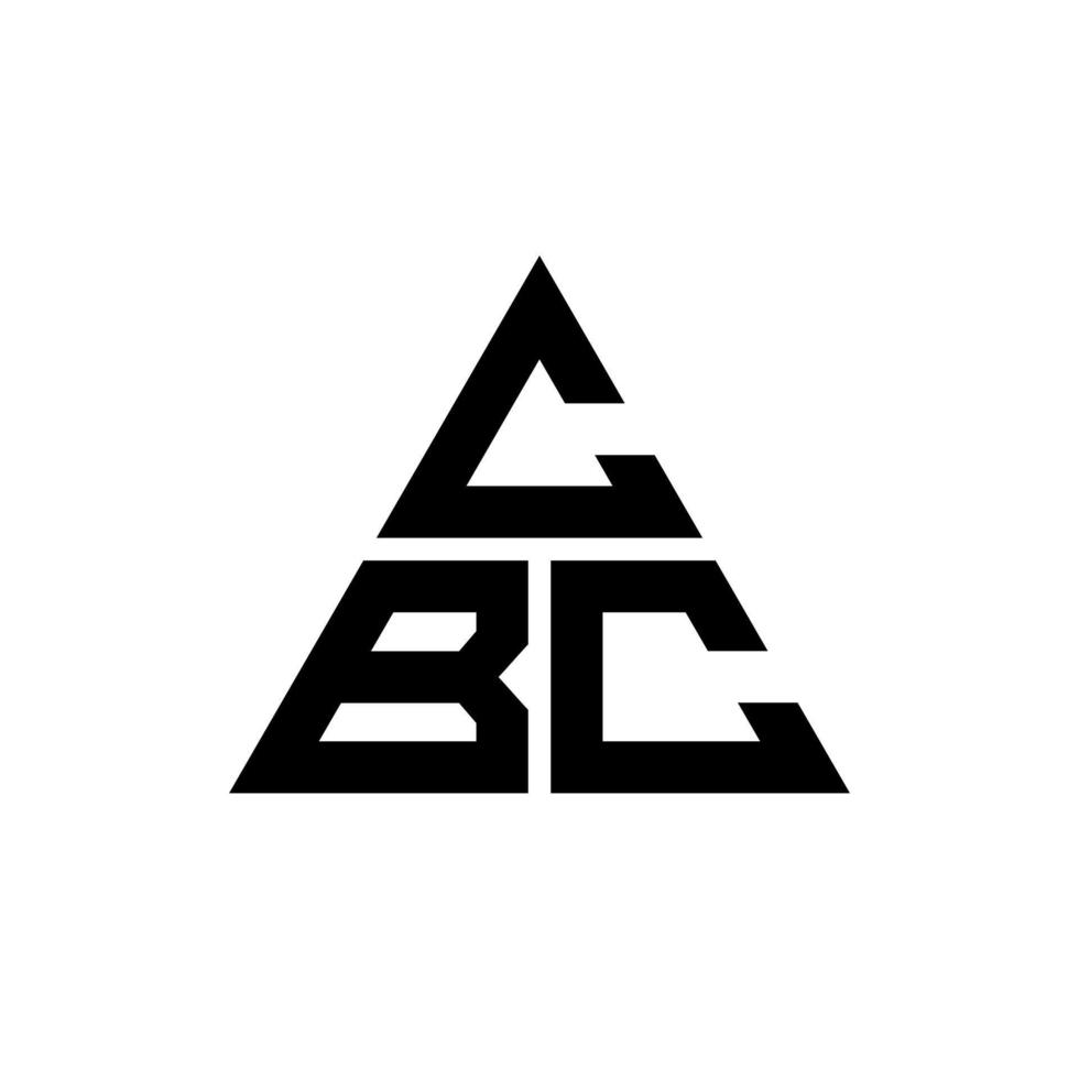 création de logo de lettre de triangle cbc avec forme de triangle. monogramme de conception de logo triangle cbc. modèle de logo vectoriel triangle cbc avec couleur rouge. logo triangulaire cbc logo simple, élégant et luxueux.