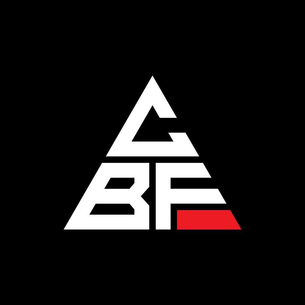 création de logo de lettre triangle cbf avec forme de triangle. monogramme de conception de logo triangle cbf. modèle de logo vectoriel triangle cbf avec couleur rouge. logo triangulaire cbf logo simple, élégant et luxueux.