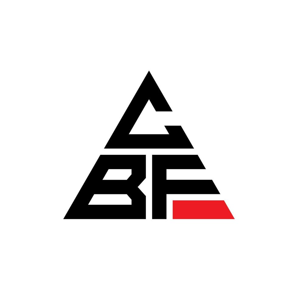 création de logo de lettre triangle cbf avec forme de triangle. monogramme de conception de logo triangle cbf. modèle de logo vectoriel triangle cbf avec couleur rouge. logo triangulaire cbf logo simple, élégant et luxueux.