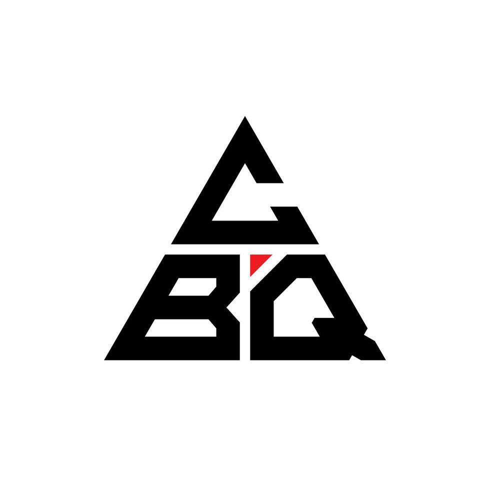 création de logo de lettre triangle cbq avec forme de triangle. monogramme de conception de logo triangle cbq. modèle de logo vectoriel triangle cbq avec couleur rouge. cbq logo triangulaire logo simple, élégant et luxueux.