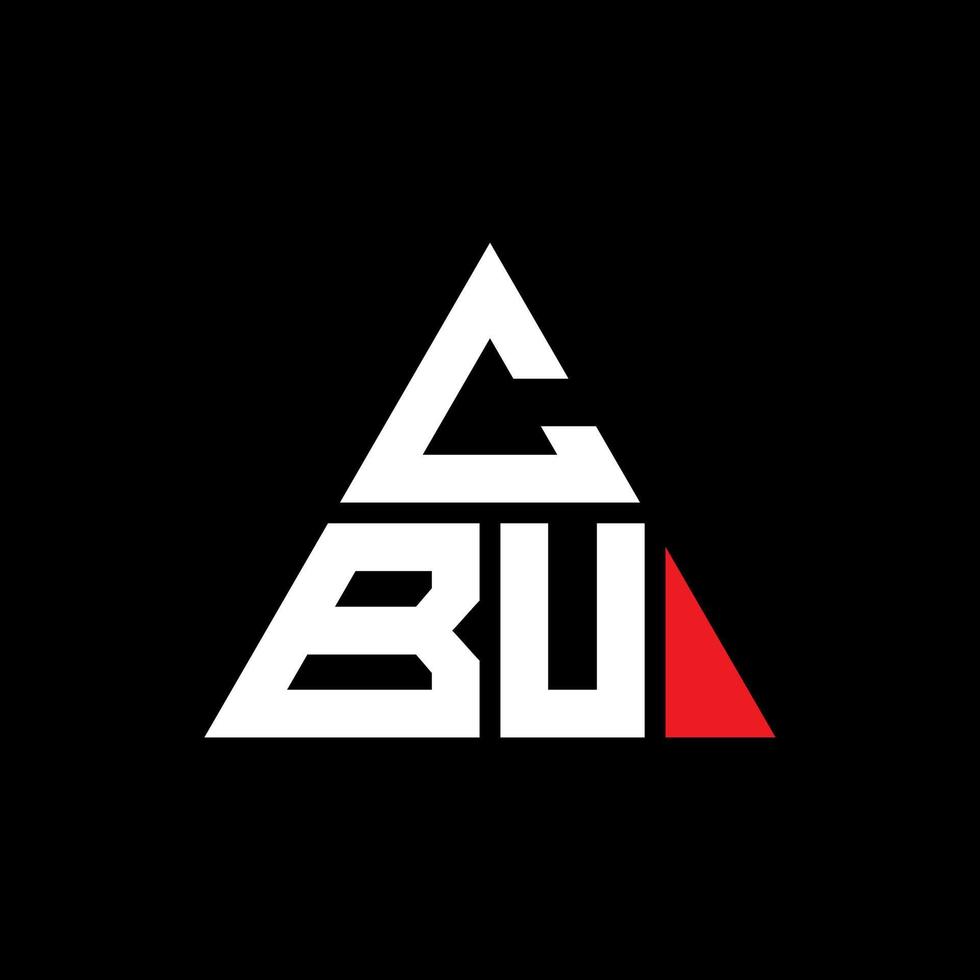 création de logo de lettre triangle cbu avec forme de triangle. monogramme de conception de logo triangle cbu. modèle de logo vectoriel triangle cbu avec couleur rouge. logo triangulaire cbu logo simple, élégant et luxueux.