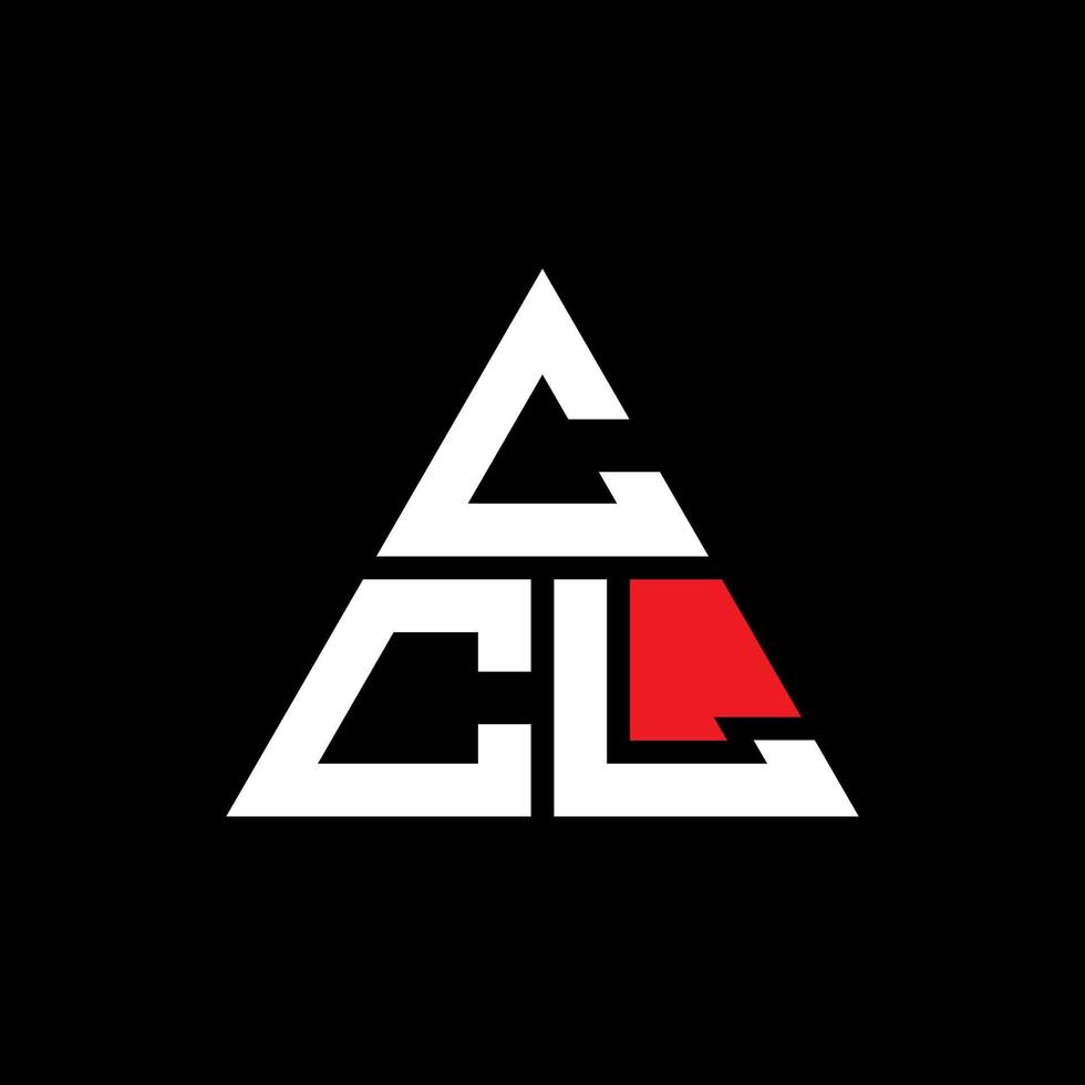 création de logo de lettre triangle ccl avec forme de triangle. monogramme de conception de logo triangle ccl. modèle de logo vectoriel triangle ccl avec couleur rouge. logo triangulaire ccl logo simple, élégant et luxueux.