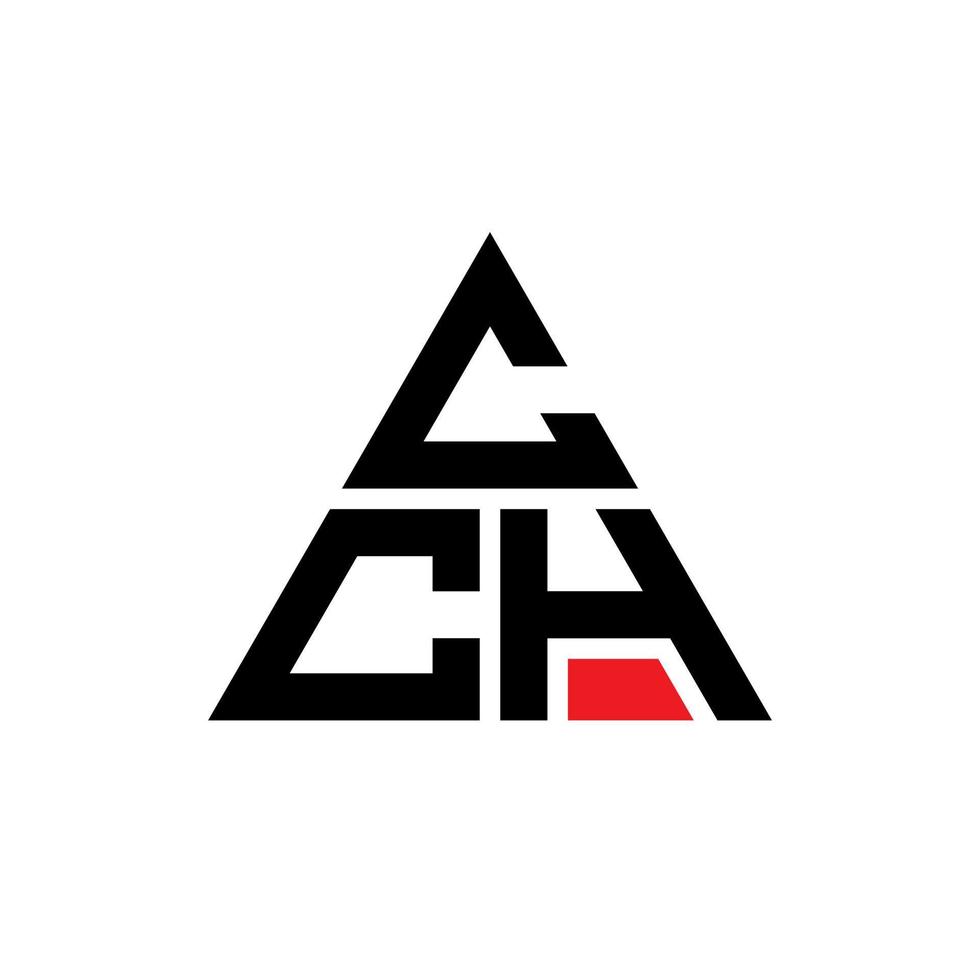 création de logo de lettre triangle cch avec forme de triangle. monogramme de conception de logo triangle cch. modèle de logo vectoriel triangle cch avec couleur rouge. logo triangulaire cch logo simple, élégant et luxueux.