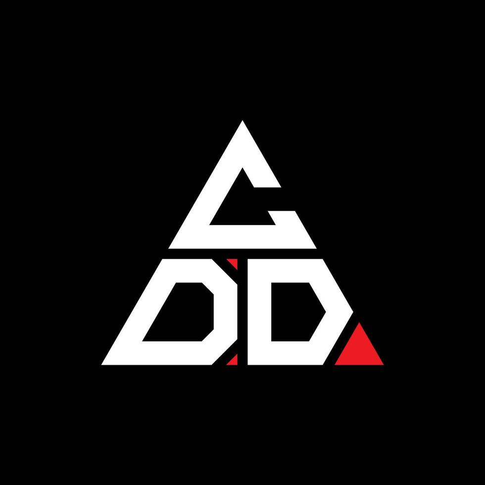 création de logo de lettre triangle cdd avec forme de triangle. monogramme de conception de logo triangle cdd. modèle de logo vectoriel triangle cdd avec couleur rouge. logo triangulaire cdd logo simple, élégant et luxueux.