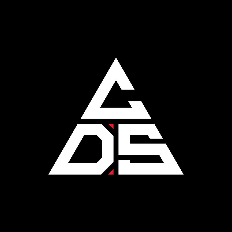 création de logo de lettre triangle cds avec forme de triangle. monogramme de conception de logo triangle cds. modèle de logo vectoriel triangle cds avec couleur rouge. cds logo triangulaire logo simple, élégant et luxueux.