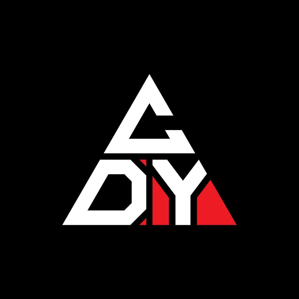 création de logo de lettre triangle cdy avec forme de triangle. monogramme de conception de logo triangle cdy. modèle de logo vectoriel triangle cdy avec couleur rouge. logo triangulaire cdy logo simple, élégant et luxueux.