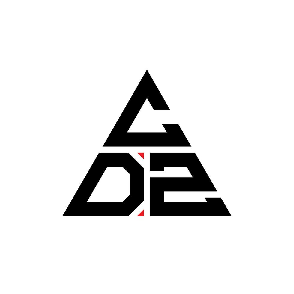 création de logo de lettre triangle cdz avec forme de triangle. monogramme de conception de logo triangle cdz. modèle de logo vectoriel triangle cdz avec couleur rouge. logo triangulaire cdz logo simple, élégant et luxueux.