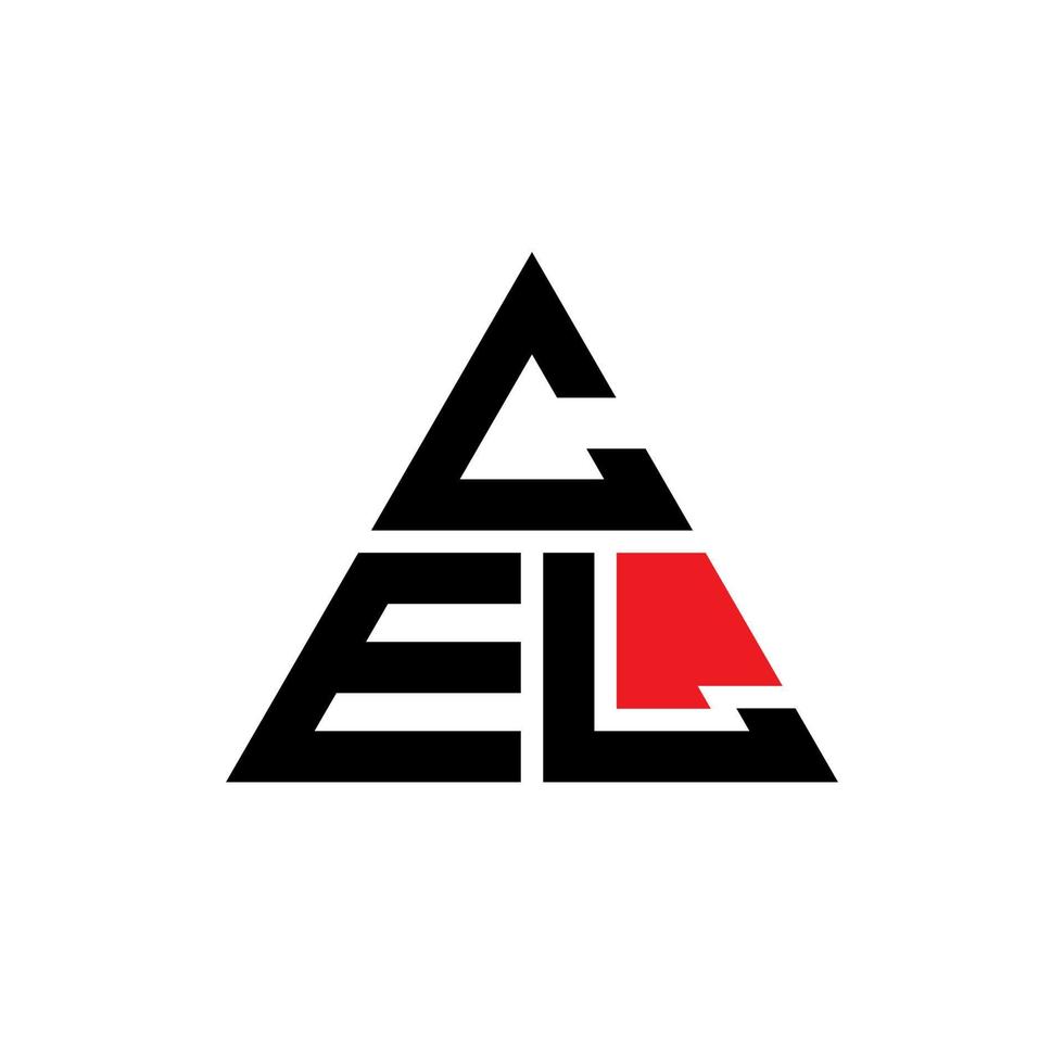 création de logo de lettre triangle cel avec forme de triangle. monogramme de conception de logo triangle cel. modèle de logo vectoriel triangle cel avec couleur rouge. logo triangulaire cel logo simple, élégant et luxueux.