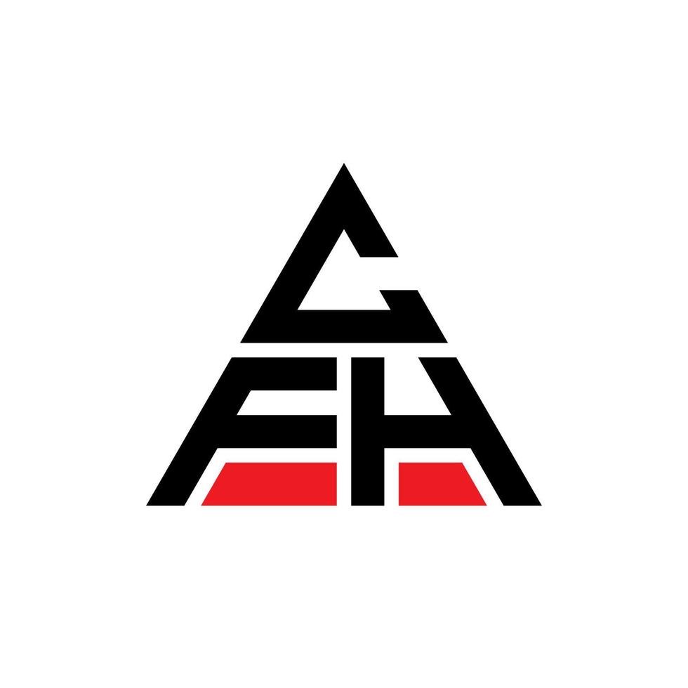 création de logo de lettre triangle cfh avec forme de triangle. monogramme de conception de logo triangle cfh. modèle de logo vectoriel triangle cfh avec couleur rouge. logo triangulaire cfh logo simple, élégant et luxueux.