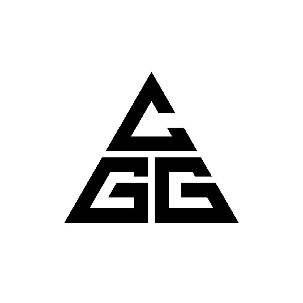 création de logo de lettre triangle cgg avec forme de triangle. monogramme de conception de logo triangle cgg. modèle de logo vectoriel triangle cgg avec couleur rouge. logo triangulaire cgg logo simple, élégant et luxueux.
