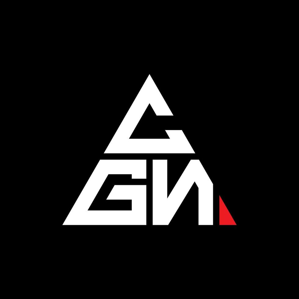création de logo de lettre triangle cgn avec forme de triangle. monogramme de conception de logo triangle cgn. modèle de logo vectoriel triangle cgn avec couleur rouge. logo triangulaire cgn logo simple, élégant et luxueux.
