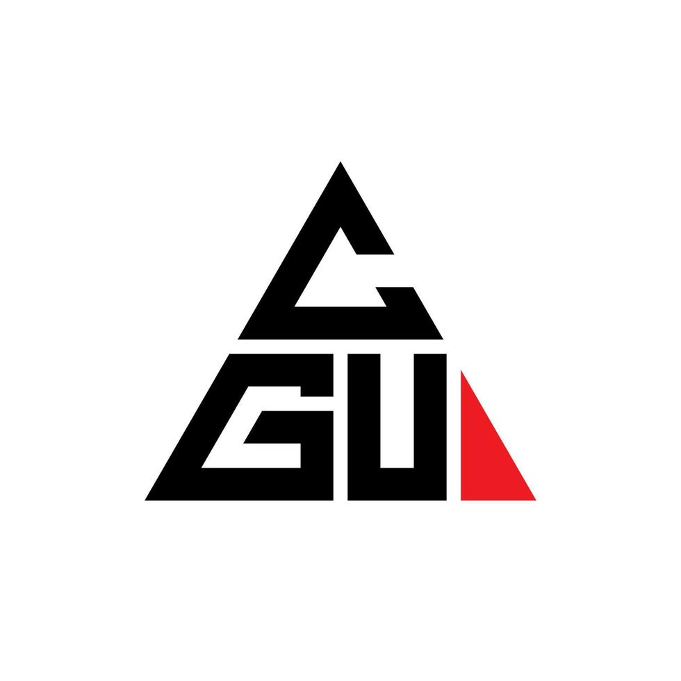 création de logo de lettre triangle cgu avec forme de triangle. monogramme de conception de logo triangle cgu. modèle de logo vectoriel triangle cgu avec couleur rouge. logo triangulaire cgu logo simple, élégant et luxueux.