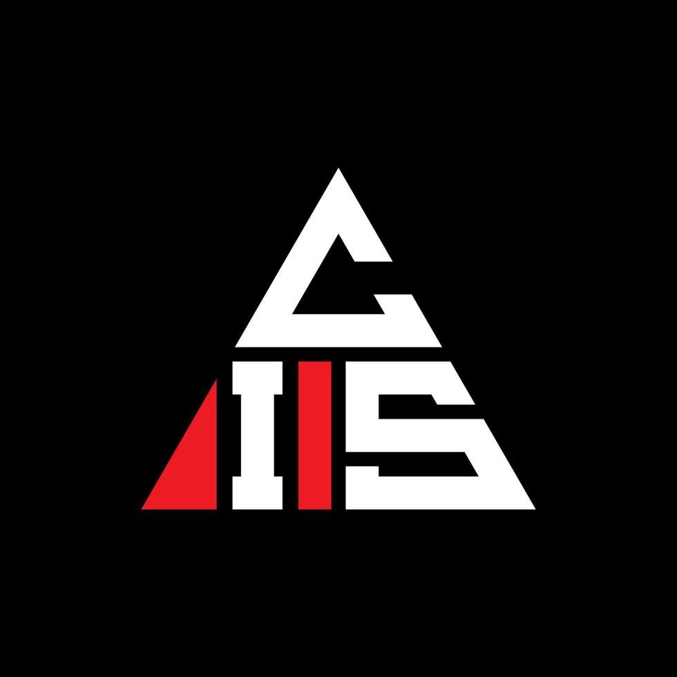 création de logo de lettre triangle cis avec forme de triangle. monogramme de conception de logo triangle cis. modèle de logo vectoriel triangle cis avec couleur rouge. cis logo triangulaire logo simple, élégant et luxueux.