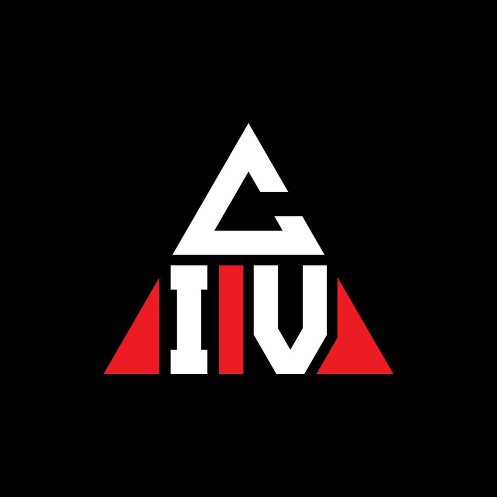 création de logo de lettre de triangle civ avec forme de triangle. monogramme de conception de logo triangle civ. modèle de logo vectoriel triangle civ avec couleur rouge. civ logo triangulaire logo simple, élégant et luxueux.