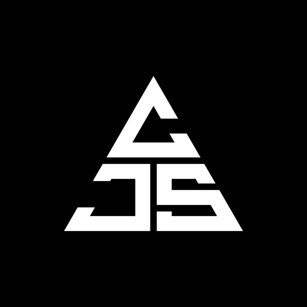 création de logo de lettre triangle cjs avec forme de triangle. monogramme de conception de logo triangle cjs. modèle de logo vectoriel triangle cjs avec couleur rouge. logo triangulaire cjs logo simple, élégant et luxueux.
