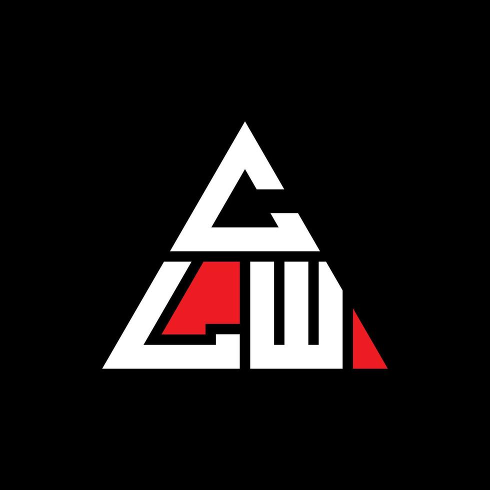 création de logo de lettre triangle clw avec forme de triangle. monogramme de conception de logo triangle clw. modèle de logo vectoriel triangle clw avec couleur rouge. logo triangulaire clw logo simple, élégant et luxueux.