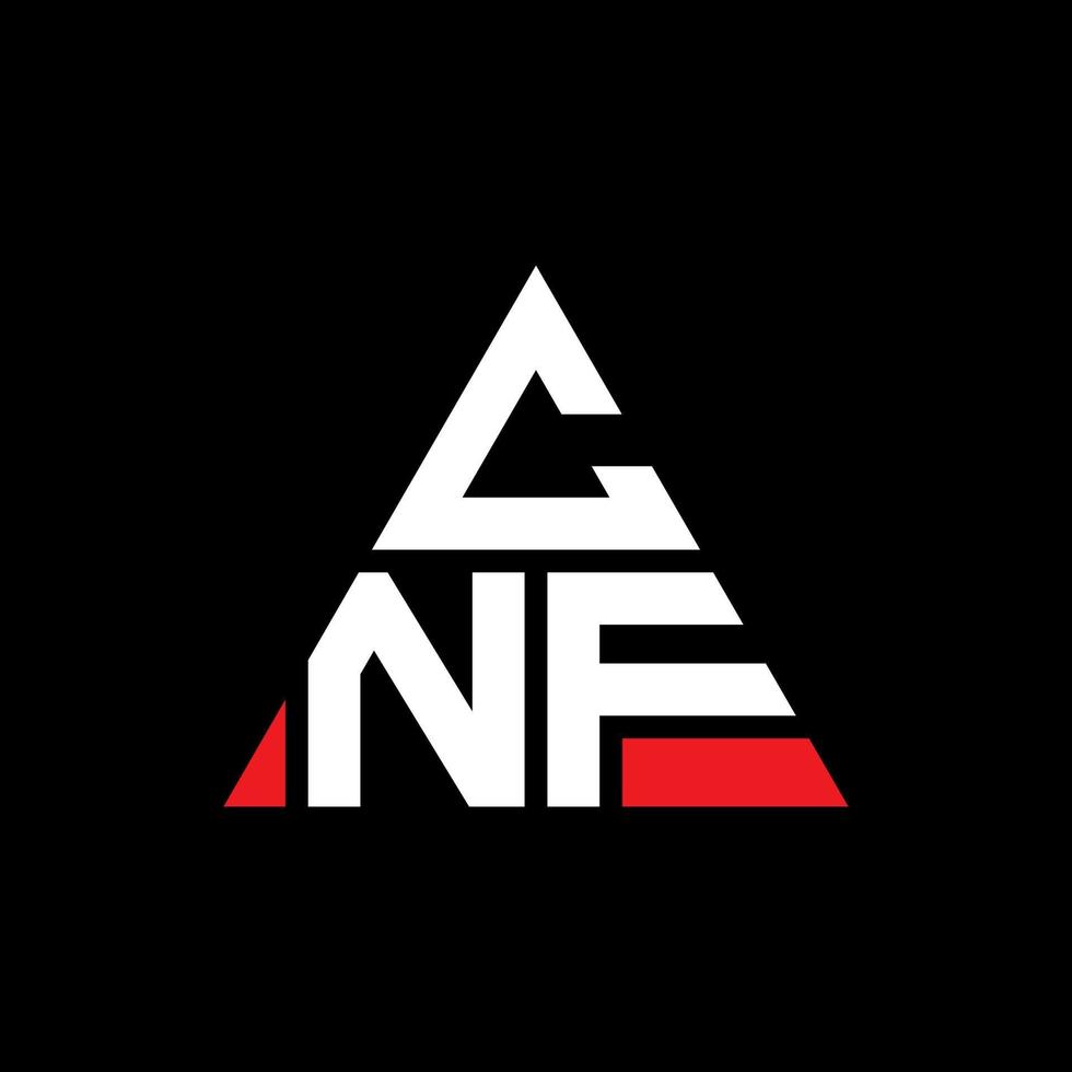 création de logo de lettre triangle cnf avec forme de triangle. monogramme de conception de logo triangle cnf. modèle de logo vectoriel triangle cnf avec couleur rouge. logo triangulaire cnf logo simple, élégant et luxueux.