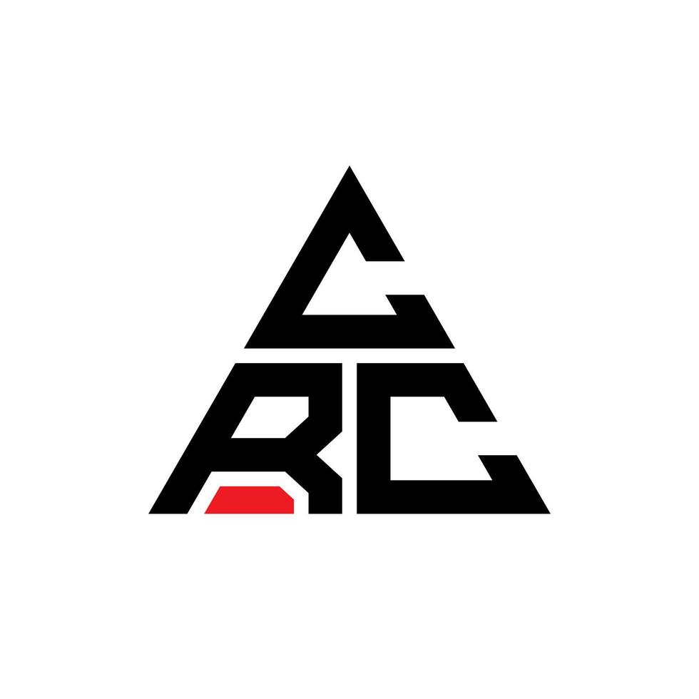 création de logo de lettre triangle crc avec forme de triangle. monogramme de conception de logo triangle crc. modèle de logo vectoriel triangle crc avec couleur rouge. logo triangulaire crc logo simple, élégant et luxueux.