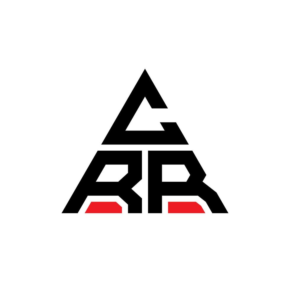 création de logo de lettre triangle crr avec forme de triangle. monogramme de conception de logo triangle crr. modèle de logo vectoriel triangle crr avec couleur rouge. logo triangulaire crr logo simple, élégant et luxueux.