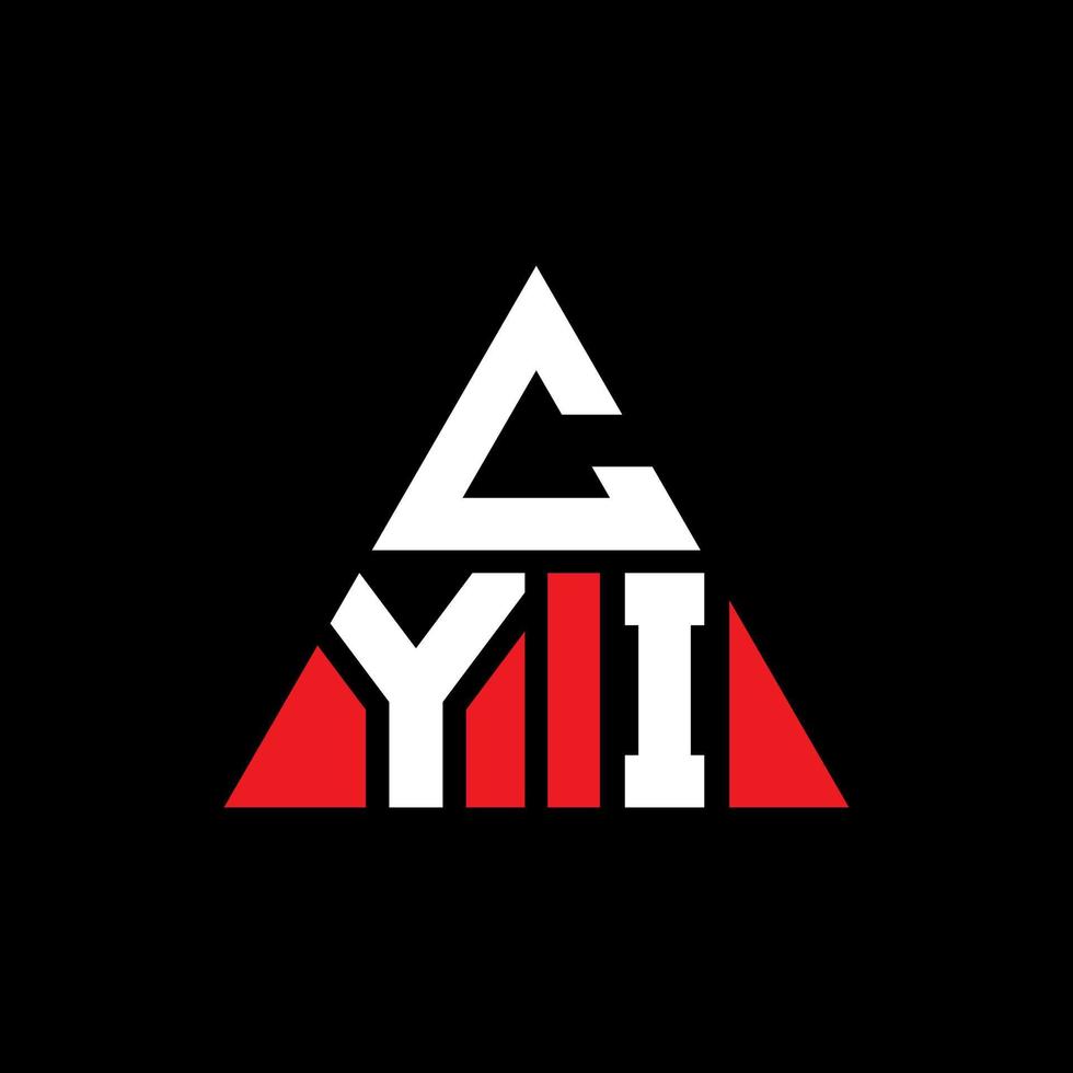 création de logo de lettre triangle cyi avec forme de triangle. monogramme de conception de logo triangle cyi. modèle de logo vectoriel triangle cyi avec couleur rouge. logo triangulaire cyi logo simple, élégant et luxueux.