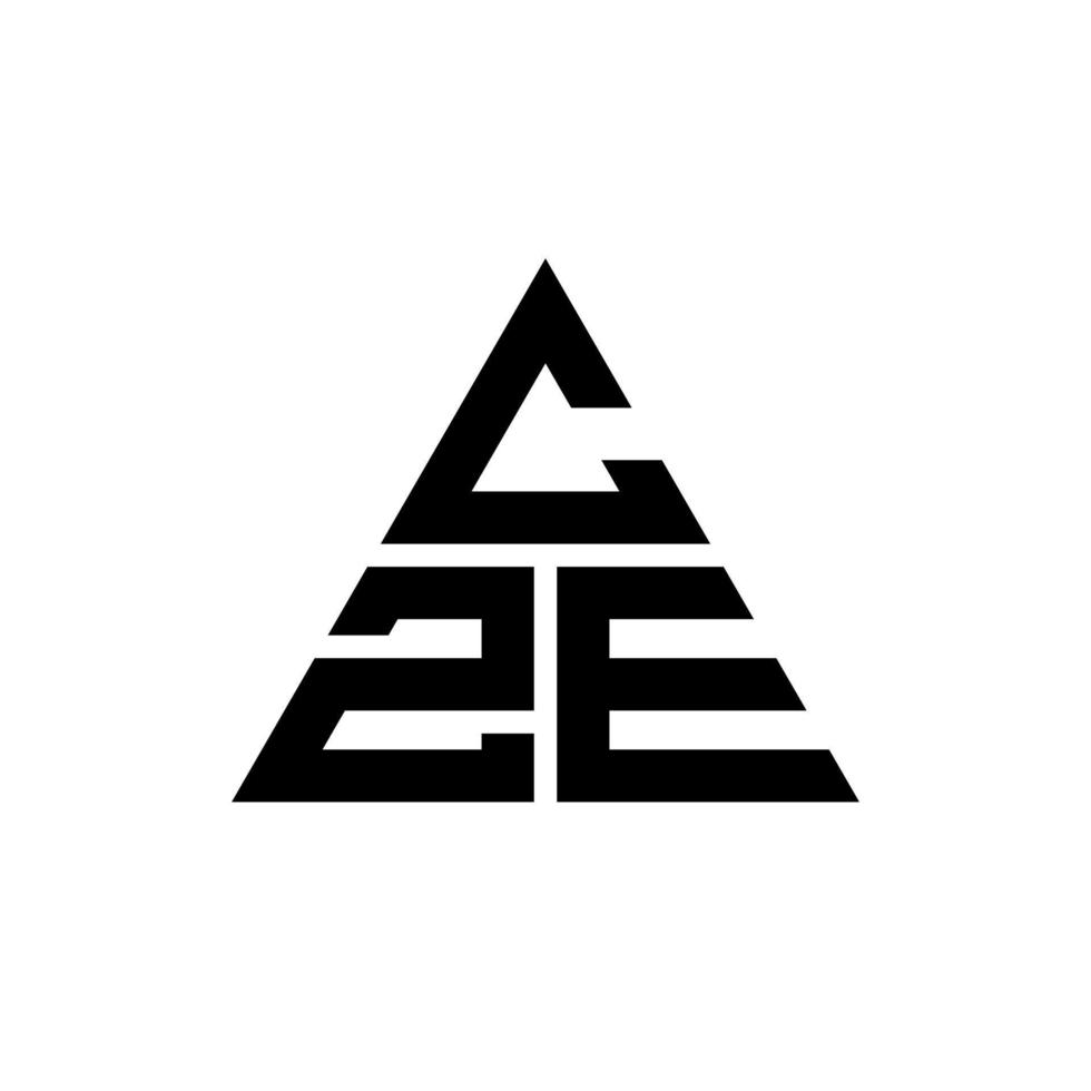 création de logo de lettre triangle cze avec forme de triangle. monogramme de conception de logo triangle cze. modèle de logo vectoriel triangle cze avec couleur rouge. logo triangulaire cze logo simple, élégant et luxueux.