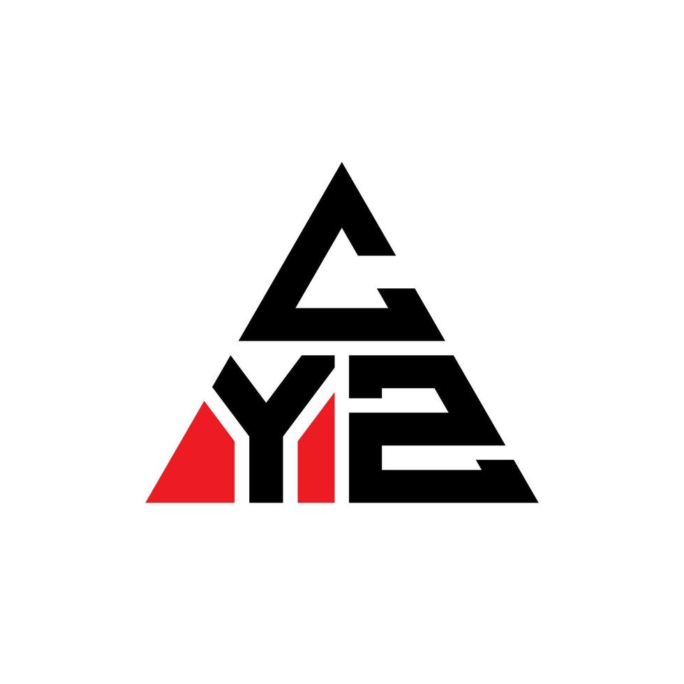 création de logo de lettre triangle cyz avec forme de triangle. monogramme de conception de logo triangle cyz. modèle de logo vectoriel triangle cyz avec couleur rouge. logo triangulaire cyz logo simple, élégant et luxueux.