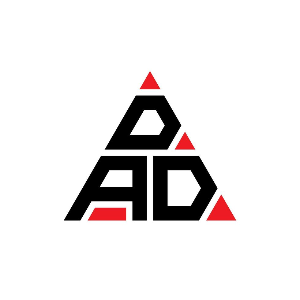 création de logo de lettre triangle papa avec forme de triangle. monogramme de conception de logo triangle papa. modèle de logo vectoriel triangle papa avec couleur rouge. papa logo triangulaire logo simple, élégant et luxueux.